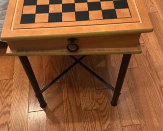 Wood Top Chess & Backgammon Table