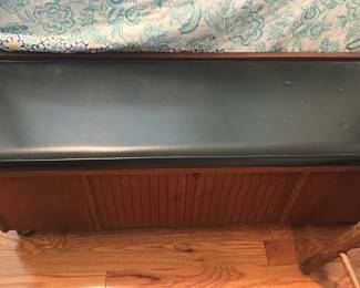 Lane Cedar Storage Bench Black