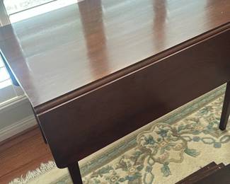 Drop-Leaf Mahogany Side Table