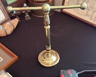 Brass T-Bar Towel Stand — Brass Towel Bar