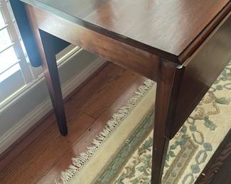 Drop-Leaf Mahogany Side Table