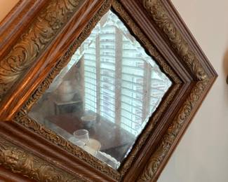 Ornate Wood & Gilt Wall Mirror