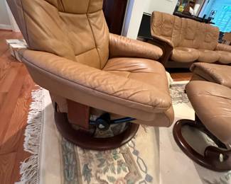 Stressless Tan Leather Recliner