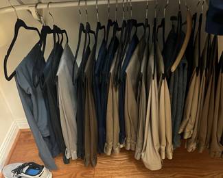 men's pants and sneakers