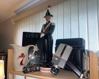 Seagrams 7 Pitcher, Sinatra Book, Super 8 Camera