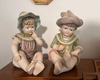 Porcelain Piano Baby Figures