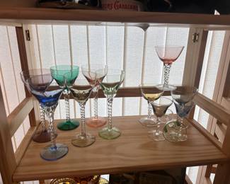 Multi Colored Cordial Glasses