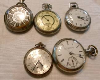 ELGIN POCKETS WATCHES ETC