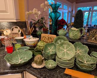 Bordallo Pinheiro cabbage collection earthenware