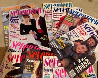  Vintage seventeen magazine issues from 1980s and 1990s