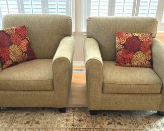 Pair Of Bassett Lounge Chairs