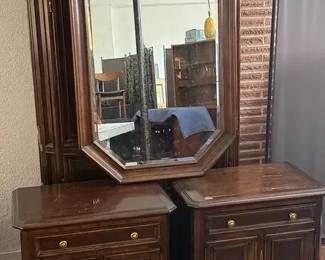 Century Furniture Co Dresser, Side Tables  Mirror