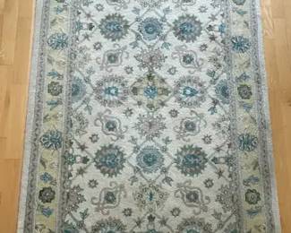 Hand Tufted Oushak Design Wool Rug From India