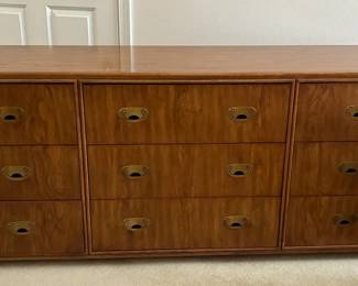 Drexel Campaignstyle Triple Low Dresser