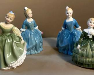 Royal Doulton Fair Maiden, Belle and two A Child from Williamsburg 