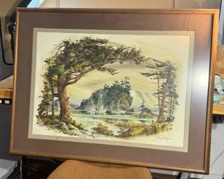 Northwest Artist ARNE R JENSEN Signed Watercolor