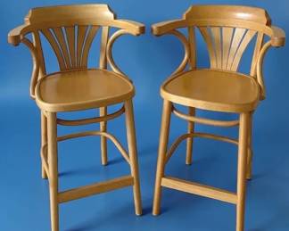 Pair Of Bentwood Bar Stools