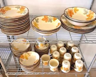 Franciscan dinnerware in the October pattern 