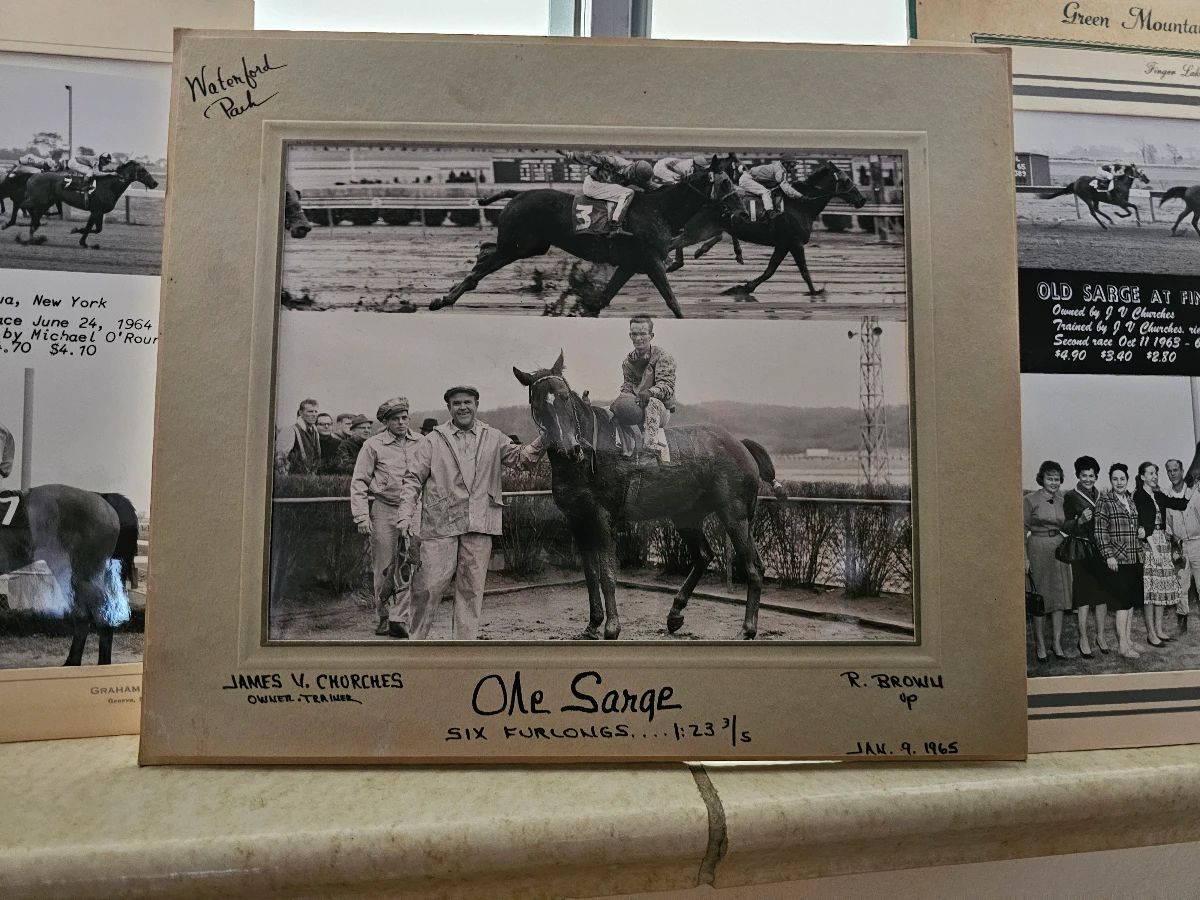 Welcome! Our client in he younger years... was a owner and trainer of many race horsesall these pictures are of his horses that have won their race. Dating from late 50's to 70's