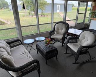 Wicker patio furniture