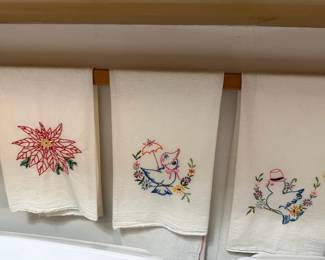 embroidered towels