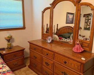 dresser with mirror, night stnad