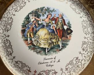 souvenir plate of Oklahoma A&M College
