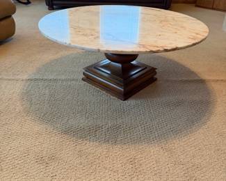 marble top round coffee table