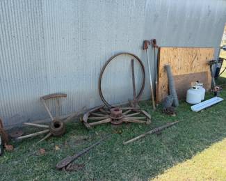 antique wagon wheels