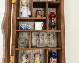 small wall curio, miniatures
