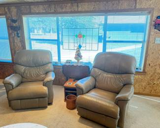 recliners, stained glass
