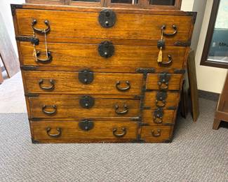 Antique Japanese tansu chest.