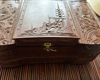 Carved Asian Jewelry Box