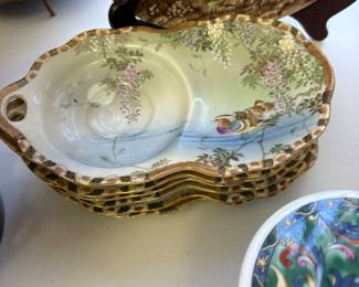 Hand painted snack dishes