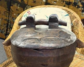 Batak Rice container from North Sumatra Indonesia. 14”x14”
