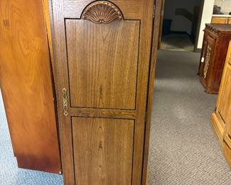 2 Vintage oak armoire or small storage pantry 51 x 19“