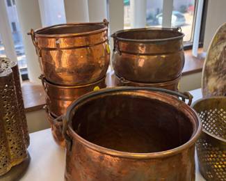 Copper pots made in Holland.