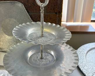 Vintage “Designed Aluminum”. Beautiful serving pieces. A little parchment paper goes a long way.