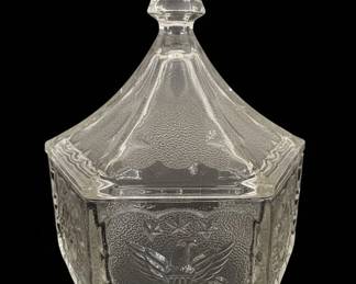 Indiana Glass Tiara Colonial Stars Eagle Covered Candy Dish second image