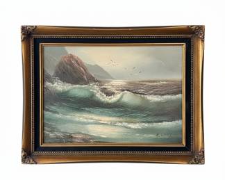 Seascape Oil Painting by H. Gailey third image