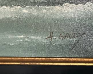 Seascape Oil Painting by H. Gailey second image