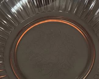 Anchor Hocking Mayfair Open Rose Pink Depression Glass Bowl second image