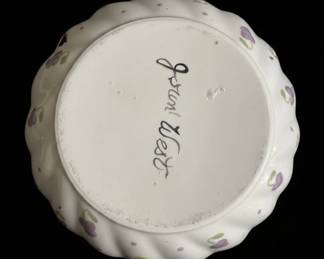 Vintage Ceramic Planter with Floral Motif fourth image