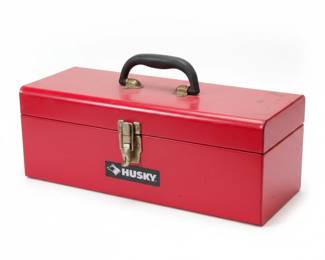 Vintage Husky Red Metal Toolbox
