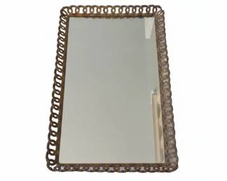 Ornate Filigree Vanity Tray Mirror
