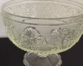 Vintage Indiana Glass Tiara Sandwich Clear Compote Bowl second image