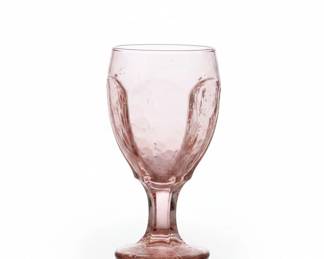Pink Depression Glass Hobnail Water Goblets