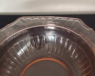 Anchor Hocking Mayfair Open Rose Pink Depression Glass Bowl third image