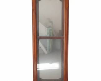 Vintage Carved Wood Curio Display Cabinet