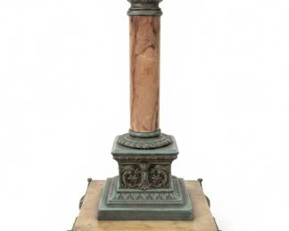 Victorian Gone With The Wind Style HandPainted Floral Oil Lamp Conversion Table Lamp fifth image